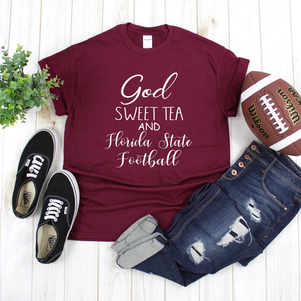 God Sweet Tea Florida State Football Gameday T Shirt